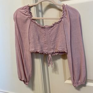 Lane 201 cinched ruffle top